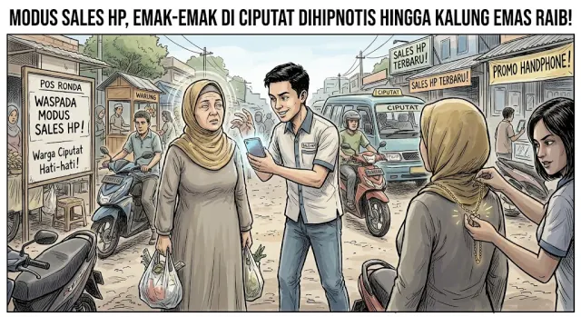 Modus Sales HP, Emak-emak di Ciputat Diduga Dihipnotis hingga Kalung Emas Raib